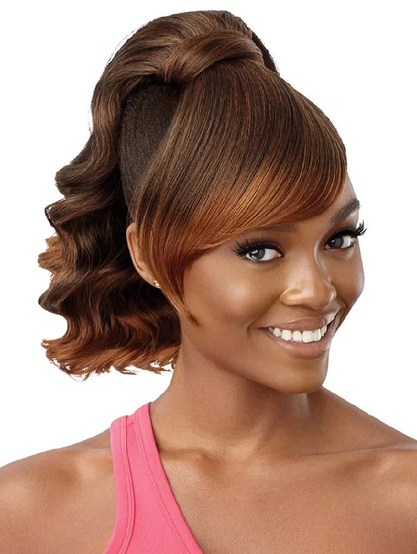 Ponytails with a middle - part for a classic and elegant styleOutre Bang X Pony Quick Pony - AURYN