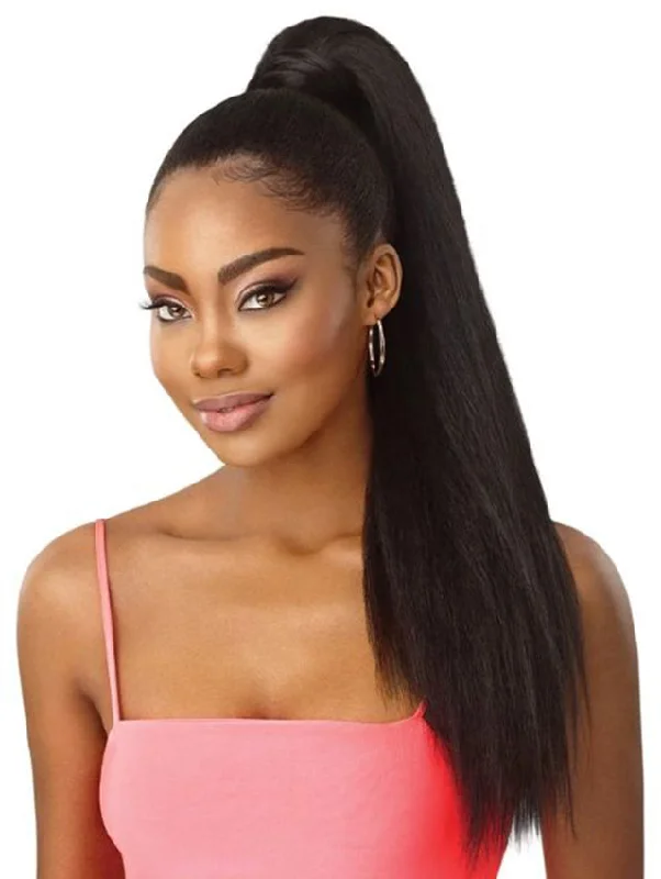 Braided ponytails with intricate patterns for an ethnic - inspired lookOutre Pretty Quick Pony Ponytail - KINKY STRAIGHT 28"