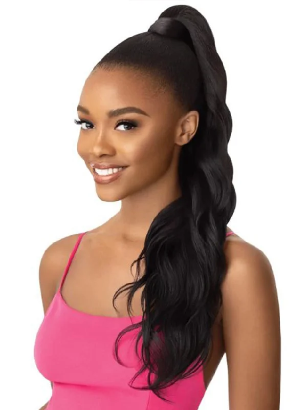 Black - colored ponytails for a classic and timeless appearanceOutre Pretty Quick Wrap Pony Ponytail - LOOSE BODY 28"