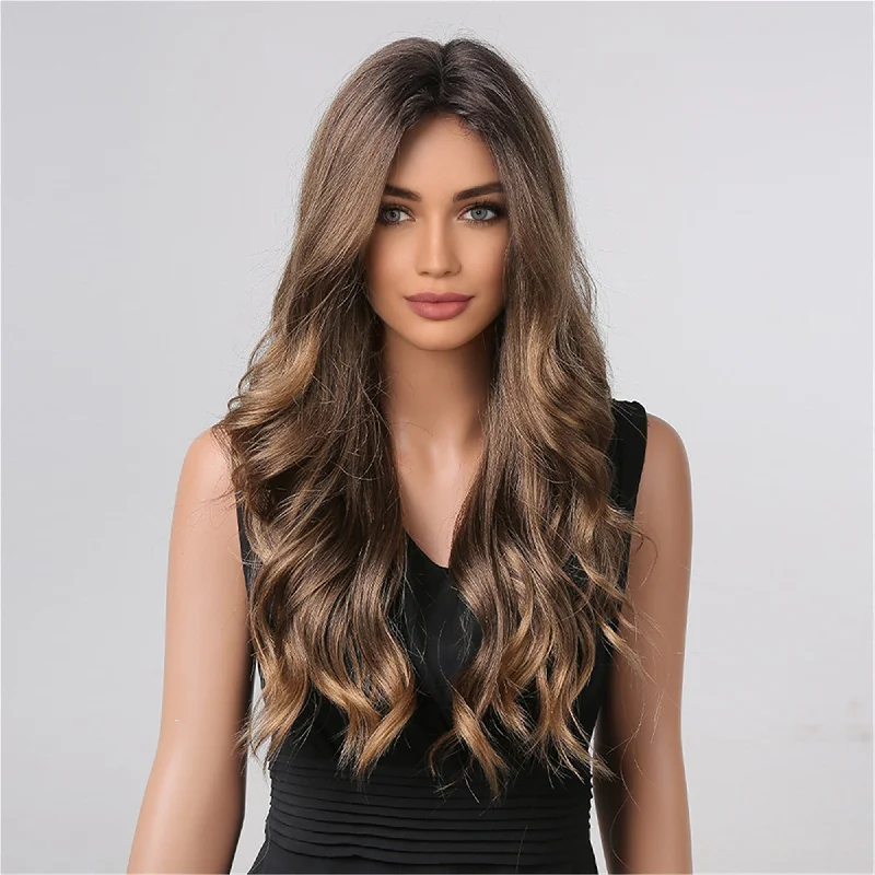 Curly wig with a water - wave texture for a unique and stylish choice25 Inches Blow Out Lace Front Synthetic Wig - Calypso