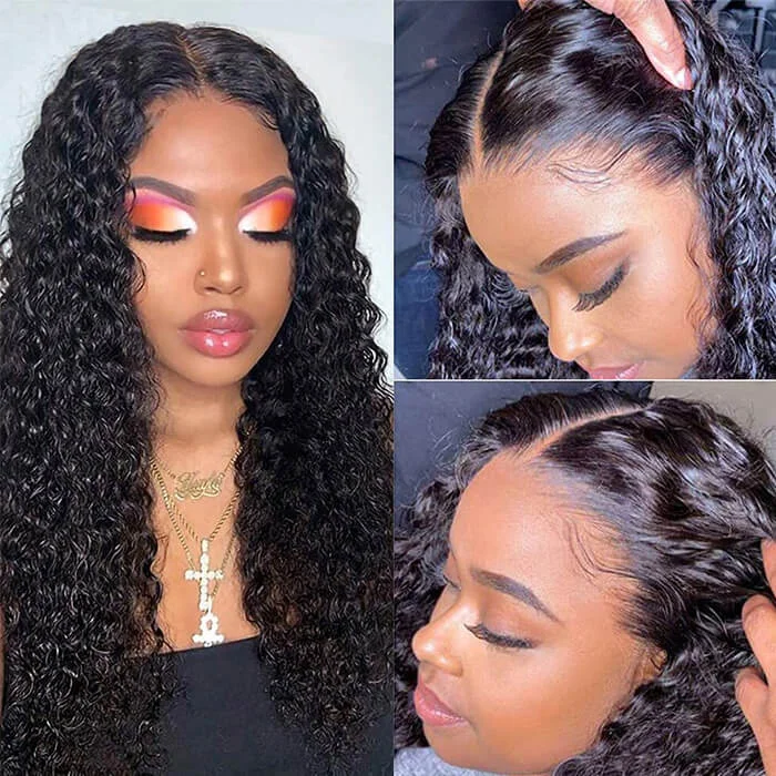 Curly wig with a silk - base cap for a comfortable and smooth feel5×5 Lace Closure Wig Curly Human Hair Wig High Density Wigs