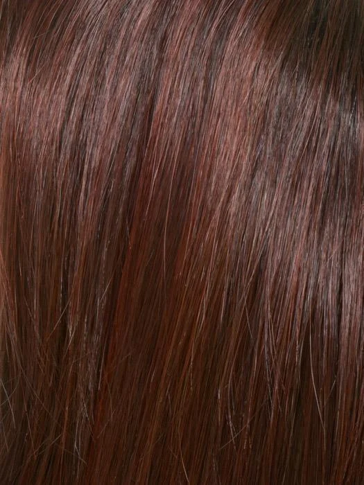 Chocolate Cherry | Sable brown roots with chestnuts undertones topped with a deep cherry red