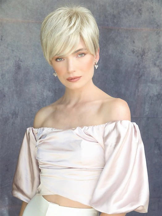 Short wig with a blunt bob cut for a modern and sleek styleAmara | Synthetic Wig (Basic Cap) by René of Paris