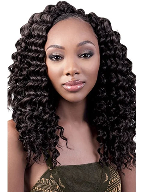 Short - Length Braid & Plait Hair Extensions for a Low - Maintenance and Edgy LookBeshe Locking Loop 3X DEEP WAVE Crochet Braid 18