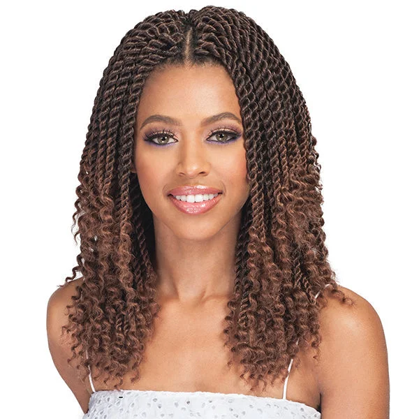 Sew - in Braid & Plait Hair Extensions for a Long - Lasting and Secure StyleBOBBI BOSS AFRICAN ROOTS SYNTHETIC CROCHET BRAID BOMBA SENEGAL TWIST CURLY TIPS 10" [BTWSTCT10]