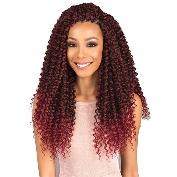 Fishtail Braid & Plait Hair Extensions with a Side - Part for a Flattering StyleBOBBI BOSS AFRICAN ROOTS SYNTHETIC CROCHET BRAID BRAZILIAN WATER CURL 18" [BRZBDWC18]