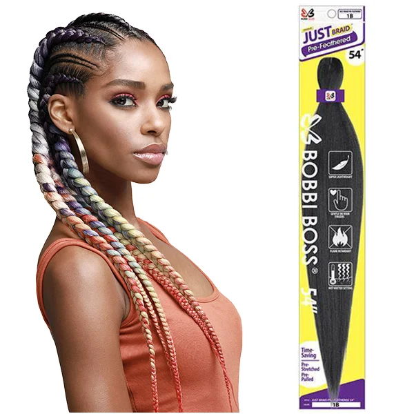 Clip - in Braid & Plait Hair Extensions for a Temporary and Convenient OptionBOBBI BOSS PRE FEATHERED BRAID 54" [JPFBRD54]