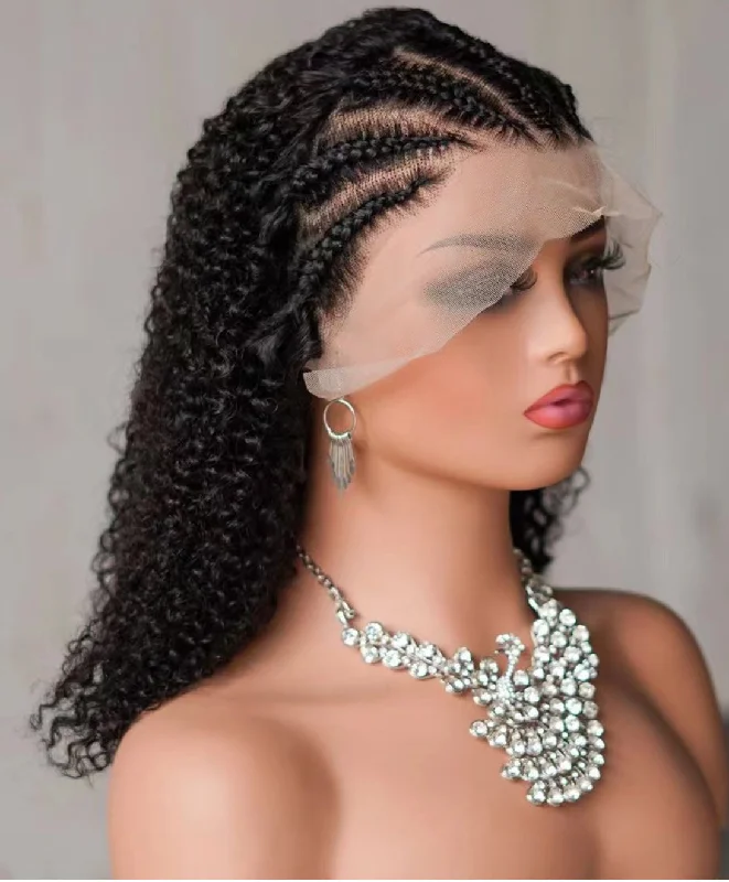 Sew - in Braid & Plait Hair Extensions for a Long - Lasting and Secure StyleBraided Front Braid Style Wig w/Wavy Hair