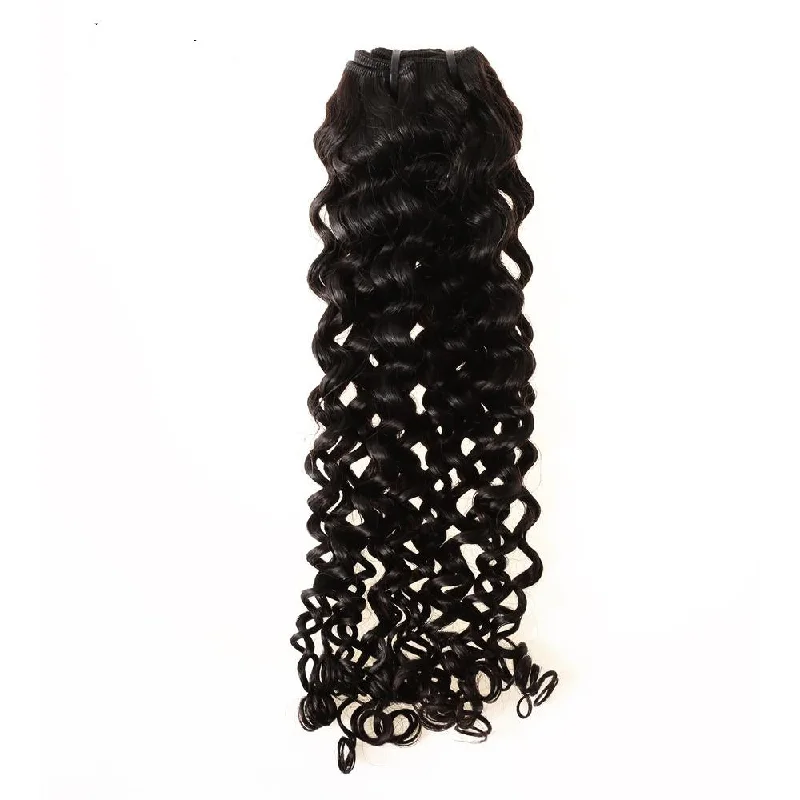 Short wig with a gradient color for a modern and stylish appearanceBrazilian Human Hair Weft Black Color Italy Curly Bundles