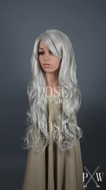 Wavy wig with a natural - looking root for a more realistic lookBridgette True Grey - Hard Front Wig