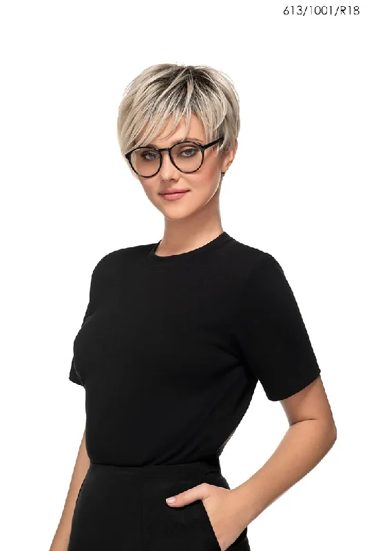 Curly wig with a side - swept bang for a sophisticated lookCool Pixie Wig by TressAllure | Affordable Chic