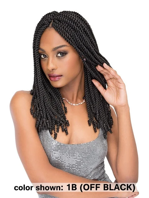 Cornrow Braid & Plait Hair Extensions with a Middle - Part for a Stylish Look[MULTI PACKS DEAL]  Janet Collection Nala Tress 2X SENEGAL CURLY FINISH Crochet Braid 14"- 5PCS