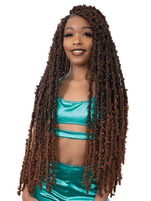 Braid & Plait Hair Extensions with Blonde Highlights for a Sun - Kissed Look[MULTI PACK DEAL] Janet Collection Nala Tress BALI BUTTERFLY LOCS Crochet Braid 18"- 5PCS