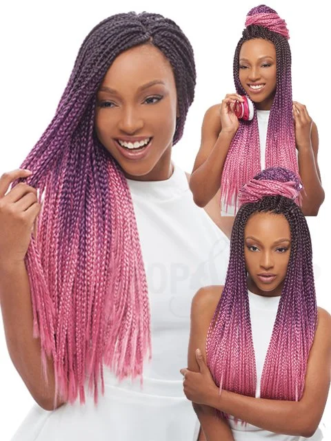 Box Braid & Plait Hair Extensions in a Jet - Black Color for a Classic Appearance[MULTI PACK DEAL] Janet Collection Noir 3S HAVANA BOX Braid 18"(3SHBB18) -5PCS