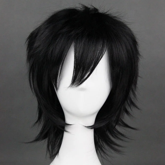 Curly wig with a pre - plucked hairline for a more natural lookCosplay Wig - Fairy Tail - Gray Fullbuster