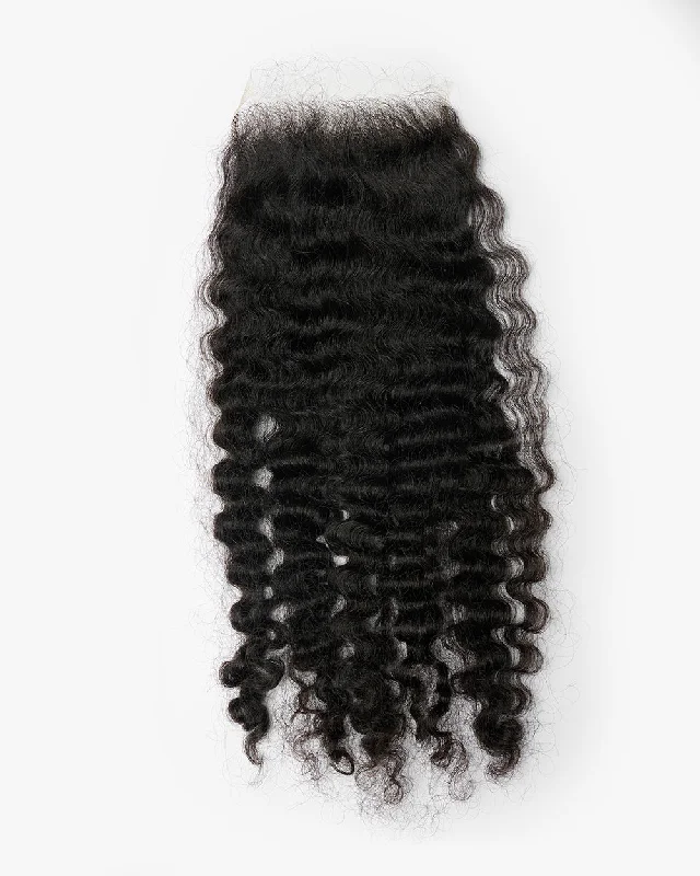 Human - hair curly wig with a bouncy and natural movementD Kinks Closure