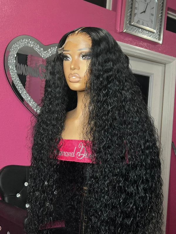 Heat - resistant curly wig for easy styling at homeWater Wave