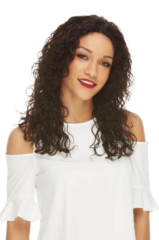 Synthetic curly wig with a tight - curl pattern for a natural lookMariela <br>Remy Human Hair Lace Front Wig