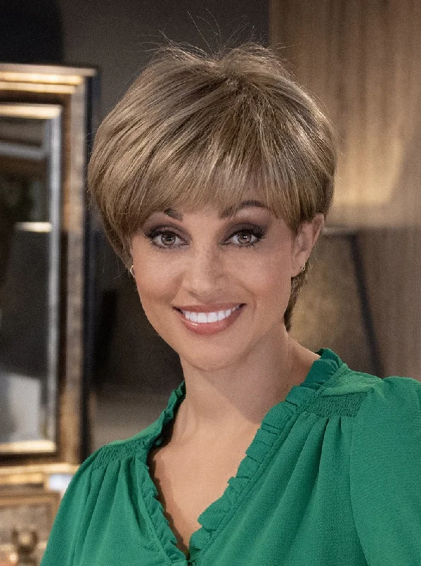 Monofilament - cap short wig for a breathable and natural - looking scalpElle