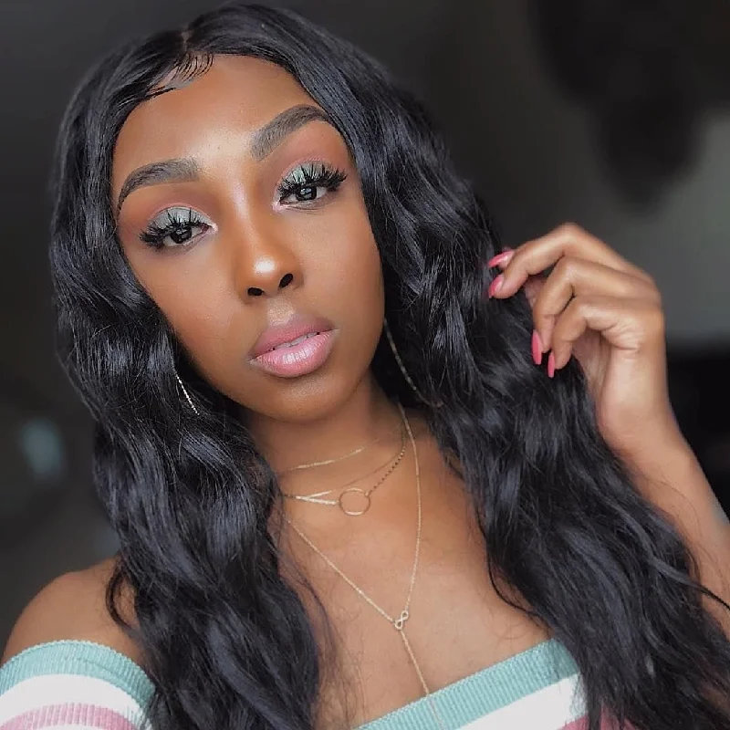 Wavy wig with a water - wave texture for a unique and stylish choiceIndian Loose Wave  3 Bundles with 13*4 Ear to Ear Lace Frontal Closure-Klaiyi Hair