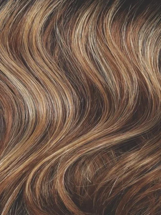 *Chocolate Pretzel | A Dark Brown base with a cascade of Medium Honey Blond and Medium Coppery highlights.