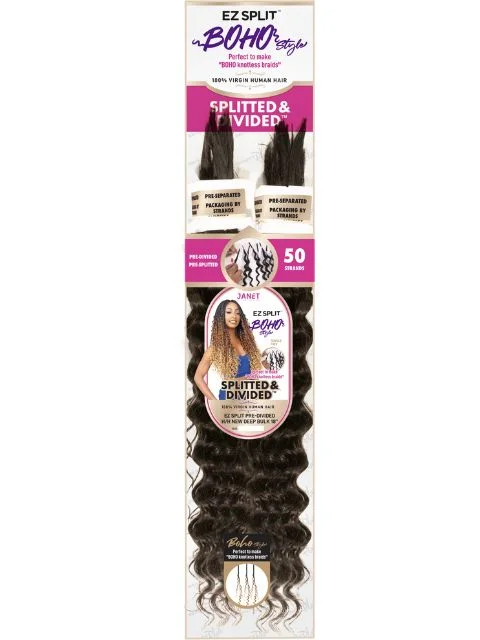 Braid & Plait Hair Extensions for a Summer Beach Party with a Laid - Back StyleJanet Collection EZ SPLIT Pre-Divided 100% Human Hair NEW DEEP Bulk" (EZNDB)