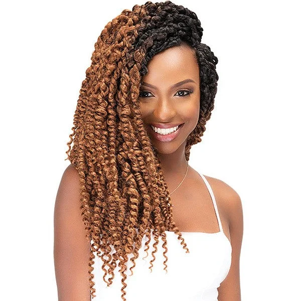 Short - Length Braid & Plait Hair Extensions for a Low - Maintenance and Edgy LookJANET COLLECTION NALA TRESS SYNTHETIC CROCHET BRAID BOHO TWIST BRAID 18" [BTB18]