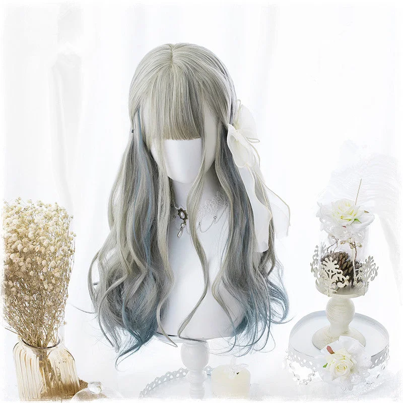 Heat - resistant curly wig for easy styling at homeJapanese style lolita gradient wig yv43104