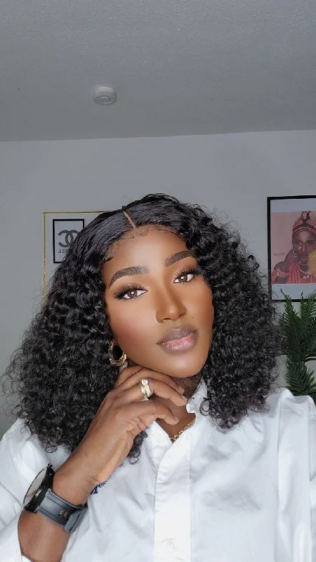 Heat - resistant curly wig for easy styling at homeJerry curl