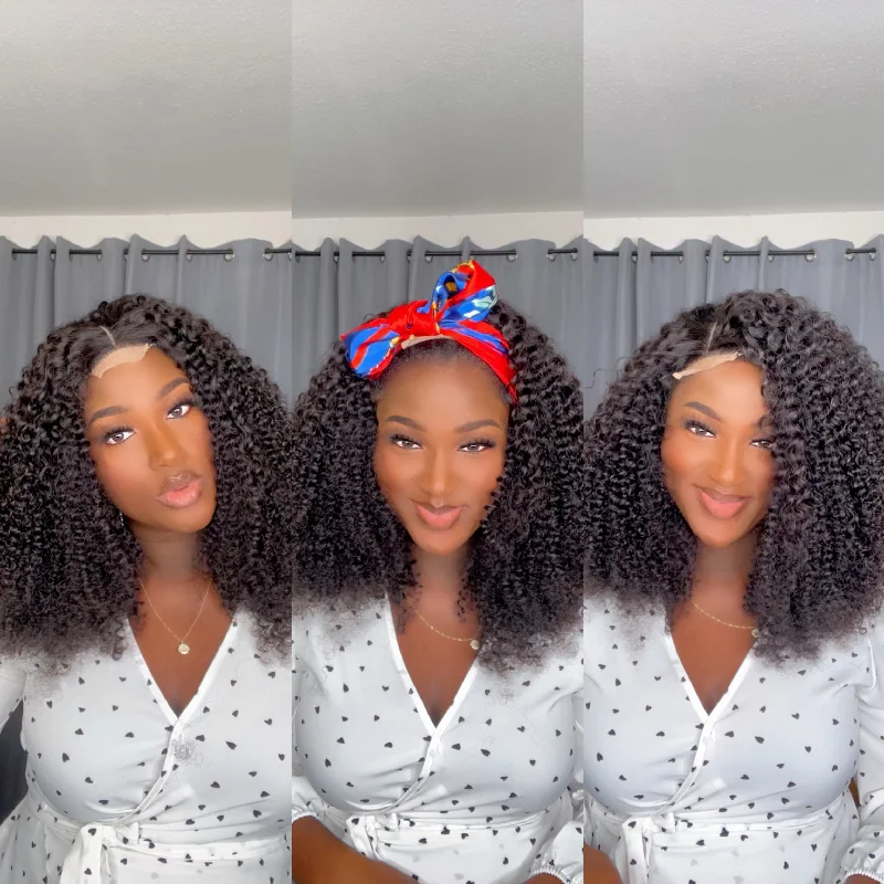 Lace - front curly wig for a seamless hairlineKess kinky curl (3 in 1 style wig)