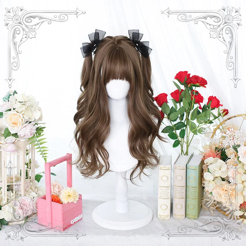 Curly wig with a middle - part for a classic and elegant styleLolita daily jk wig yv31035