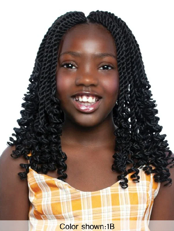 Braid & Plait Hair Extensions with a Pre - Twisted Design for Easy InstallationMane Concept Afri Naptural  Kids Rock Braids -KR12 KIDS SEGENAL TWIST WITH COILY ENDS 10"