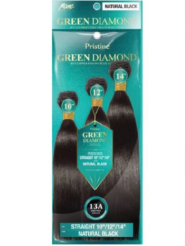 Sew - in Braid & Plait Hair Extensions for a Long - Lasting and Secure StyleMane Concept Pristine Green Diamond 100% Human Hair - (PGD302XXS-XXL) STRAIGHT"