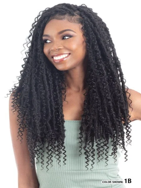 Braid & Plait Hair Extensions in a Burgundy Color for a Bold and Unique LookModel Model Glance 3X AFRO WATER LOC Crochet Braid 20