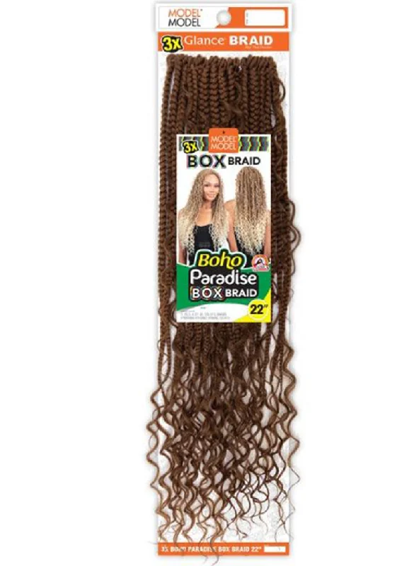 Heat - Resistant Braid & Plait Hair Extensions for Easy StylingModel Model Glance 3X BOHO PARADISE BOX BRAID 22"