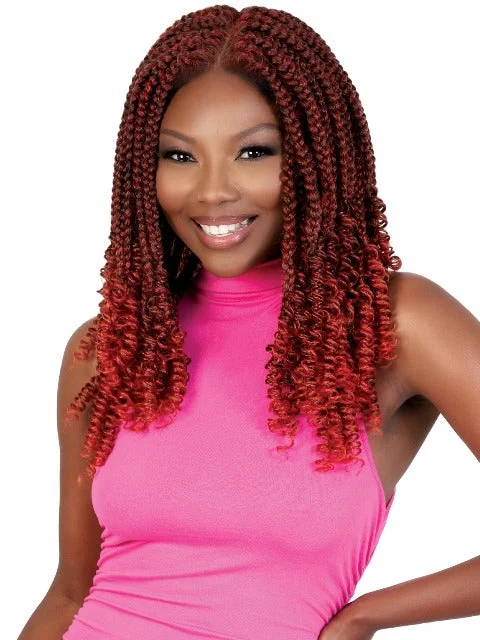 Braid & Plait Hair Extensions in a Burgundy Color for a Bold and Unique LookMotown Tress 3X Box Braid Pre-looped Crochet Braid 16"X3- C.BXCOI163