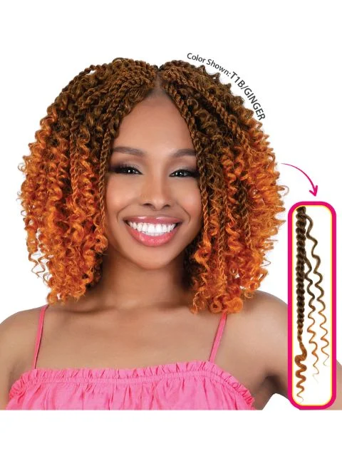 Long - Length Braid & Plait Hair Extensions for a Dramatic and Glamorous StyleMotown Tress 3X SENEGAL TWIST with BOHEMIAN CURL ENDS Pre-looped Crochet Braid 10"X3- C.SENBH103