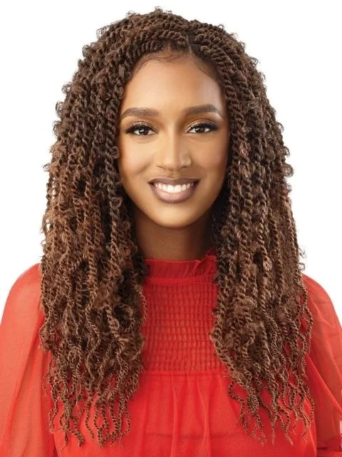 Cornrow Braid & Plait Hair Extensions with a Middle - Part for a Stylish Look[MULTI PACK DEAL]  Outre X-Pression Twisted Up BUTTERFLY JUNGLE SENEGAL TWIST 18" 10packs