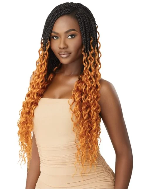 Human Hair Braid & Plait Hair Extensions for a Luxurious and Realistic Look[MULTI PACK DEAL] Outre X-Pression Twisted Up Crochet Braid 3X BOX BRAID LOOSE WAVE 24"- 10pcs