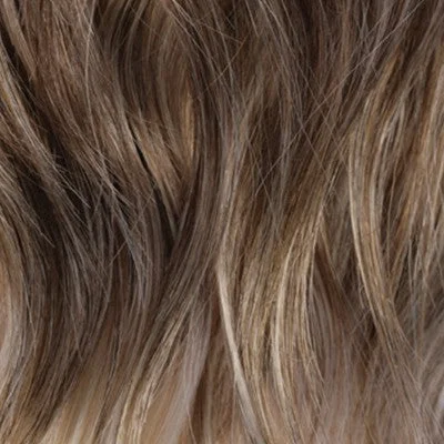 R613BG14 | Dark Blonde with Fine Pale Blonde Highlights & Pale Blonde Tipped Ends