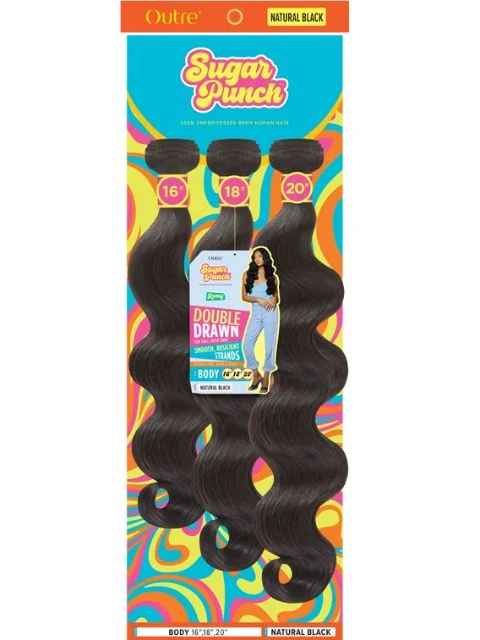 Braid & Plait Hair Extensions with a Curly End for a Playful VibeOutre SugarPunch 100% Unprocessed Human Hair BODY Multi pack