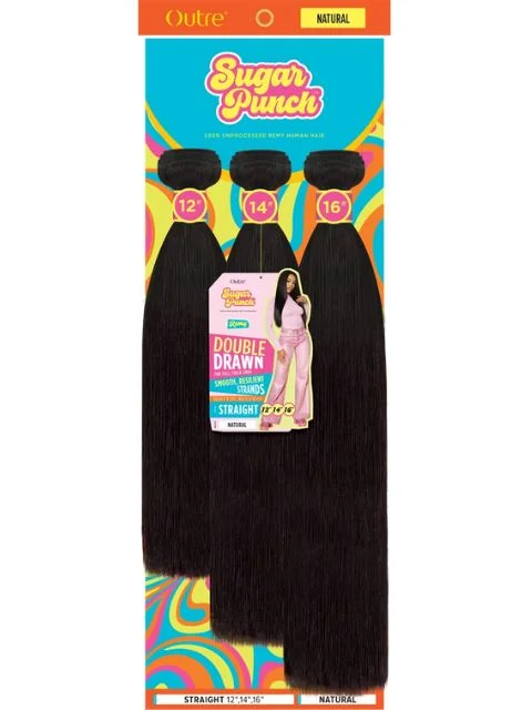 Braid & Plait Hair Extensions with a Straight End for a Sleek AppearanceOutre SugarPunch 100% Unprocessed Human Hair STRAIGHT Multi pack