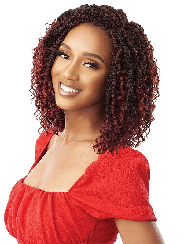 Short - Length Braid & Plait Hair Extensions for a Low - Maintenance and Edgy LookOutre X-Pression Twisted Up 2X BOHO WAVY BOMB TWIST Crochet Braid 10