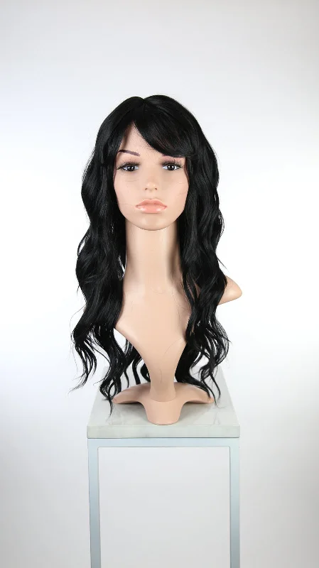 Wavy wig with a side - part for a more flattering lookFantasia Midnight Black - Fashion Wig