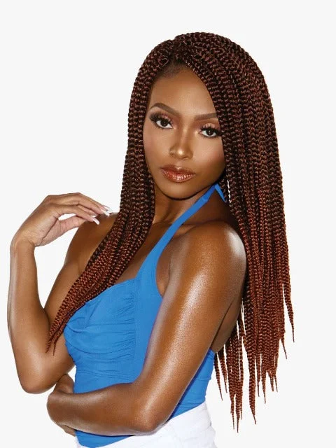 Fishtail Braid & Plait Hair Extensions with a Side - Part for a Flattering StyleSensationnel African Collection 3X RUWA BOX BRAID 18"