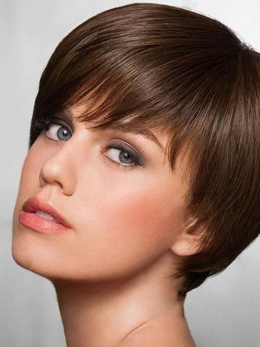 Short wig with a gradient color for a modern and stylish appearanceShort & Sleek | HF Synthetic Wig (Basic Cap) | CLOSEOUT