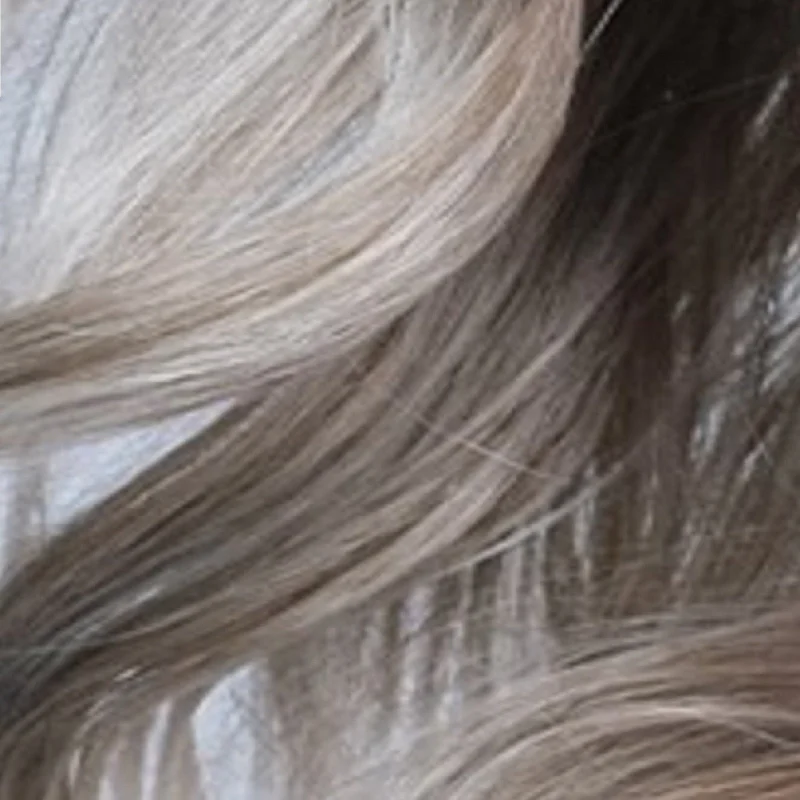 Cookies N Cream Blonde | 60/10T+8 | Rooted with a mixture of light brown and medium brown, the modern new cool blonde is a blend of light ash, platinum, and pure blonde, accented with an icy natural blonde.