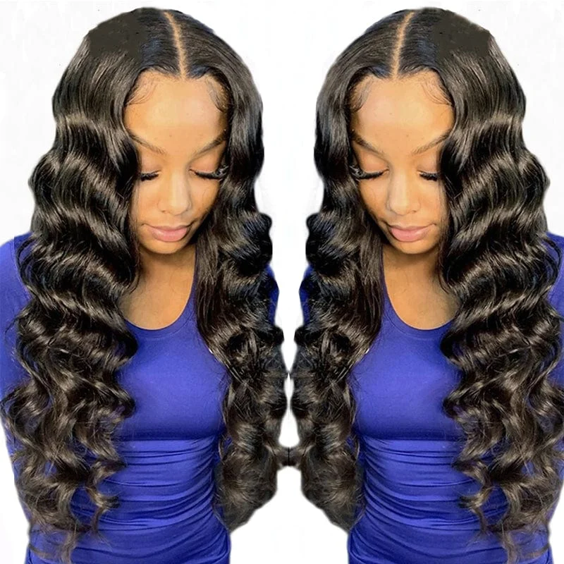 Wavy wig with a water - wave texture for a unique and stylish choiceKlaiyi Virgin Human Hair Bundles Loose Deep Wave 3 Bundles Deals Hair Weave Extensions