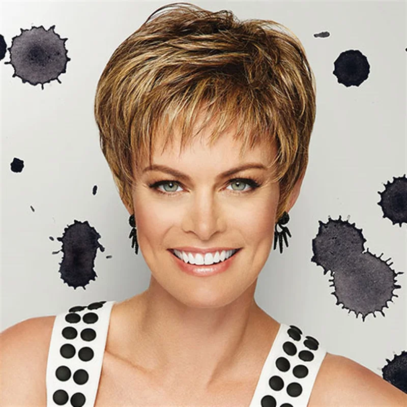 Short wig with a blunt bob cut for a modern and sleek styleVIRTUE WIG