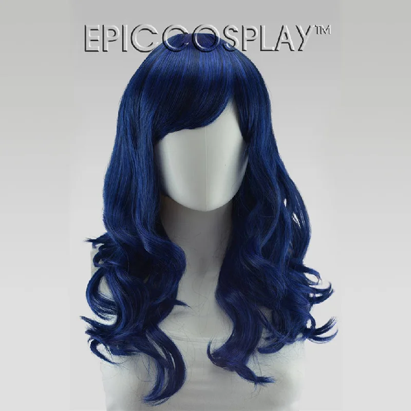 Medium - length wig with a straight texture for a sleek and modern look08FB - Factory Sample - Hestia - Blue Black Fusion Wig